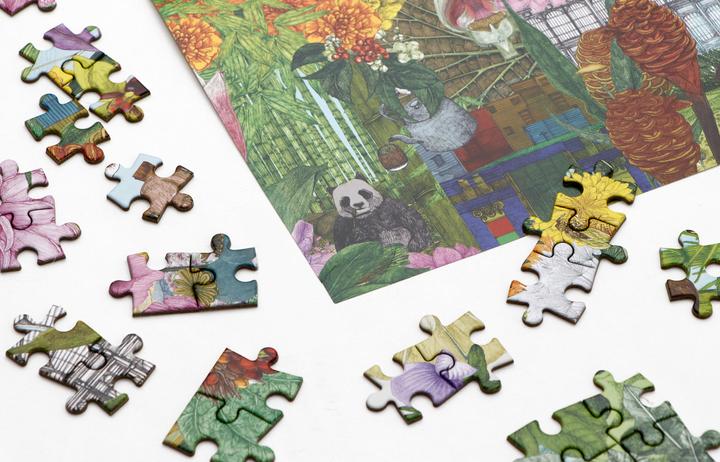 Around the World in 50 Plants 1000 Piece Puzzle by Jonathan Drori, Lucille Clerc, 1000 Piece Puzzle | Ben McNally Books