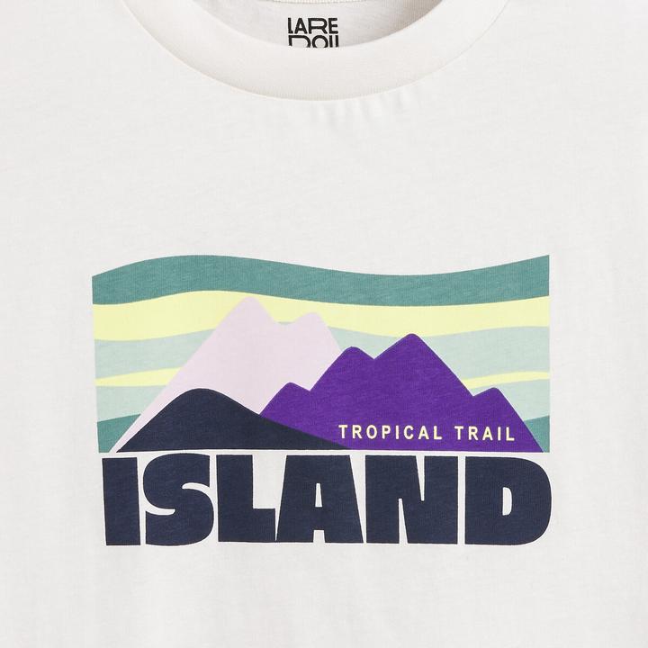 Actual product image La Redoute Collections T-Shirt mit rundem Ausschnitt und Gebirgsmotiv (116)
