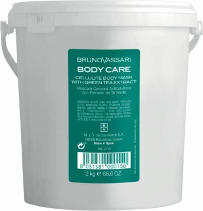 Image du produit Bruno Vassari Body Care Avec Extrait de Thé Vert Masque Crème Anti-Cellulite - 2000 Grammes (Crème pour le corps)