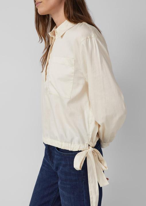 Immagine prodotto s.Oliver Bluse Baumwollsatin-Bluse mit Bindedetail am Saum (40)