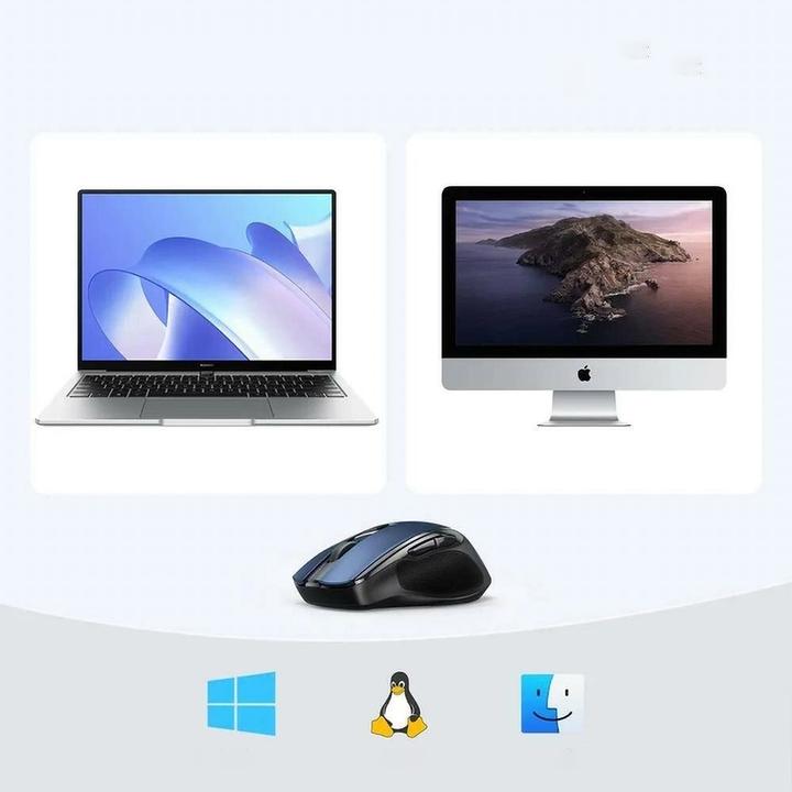 Image du produit Ugreen Bezprzewodowa mysz MU006 2.4 GHz + Bluetooth 5.0 (granatowa) (Sans fil, Filaire)