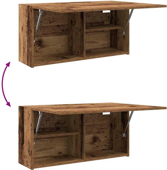 Actual product image VidaXL Bathroom wall cabinet in reclaimed wood look 80x25x40 cm wood-based material (80 x 25 x 40 cm)