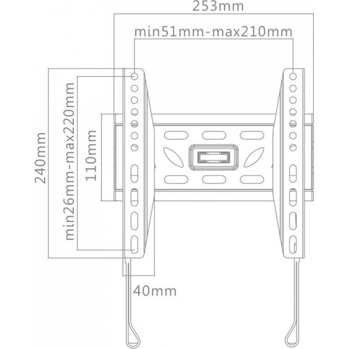 GoGen TV-Wandhalterung FIX M2, TV Wandhalterung
