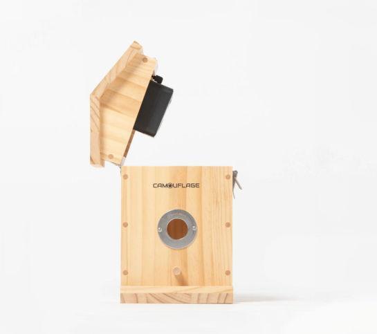 Actual product image WildcameraXL Camouflage bird house EZ Nesteye, Basic colour: Brown, Species: Bird
