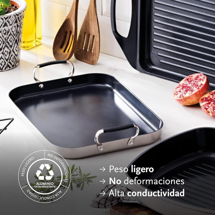 Actual product image MasterPRO Smart Nonstick Cookware Set with Grill Pan and Protectors, Energy Efficient (Pan set + pot set)