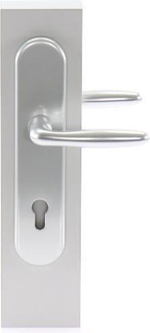 Produktbild Hoppe SH-Drückergarnitur VERONA-auf Schild PZ92, 67-72, ohne Kzs., silber