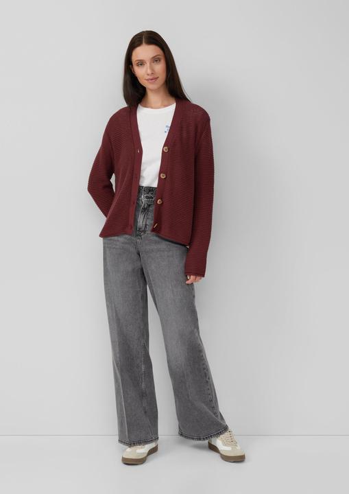 Produktbild s.Oliver Strickjacke Grobstrickjacke mit Rollsaum (48)