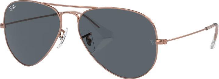 Ray Ban AVIATOR LARGE METAL RB3025 blue on rose gold L
