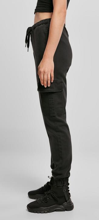 Actual product image Urban Classics Ladies Knitted Denim High Waist Cargo Pants (XS)