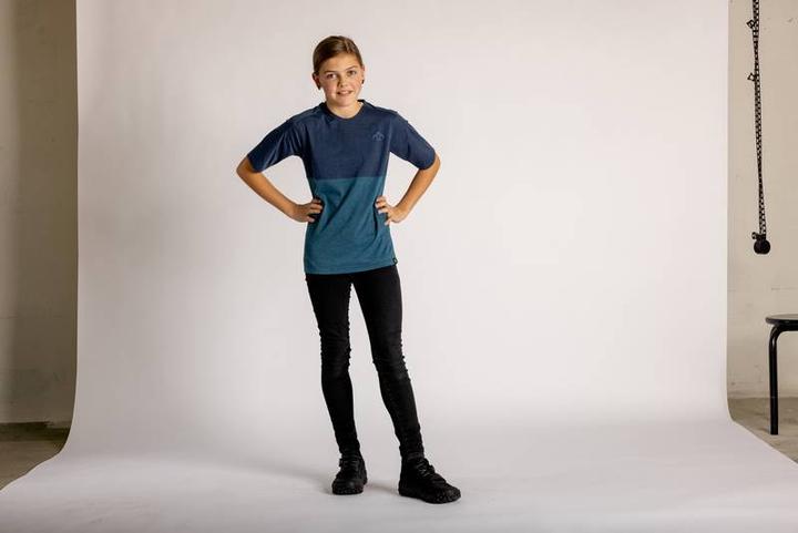 Produktbild iXS Kids Flow Mountain tech tee storm-marine KL (L)
