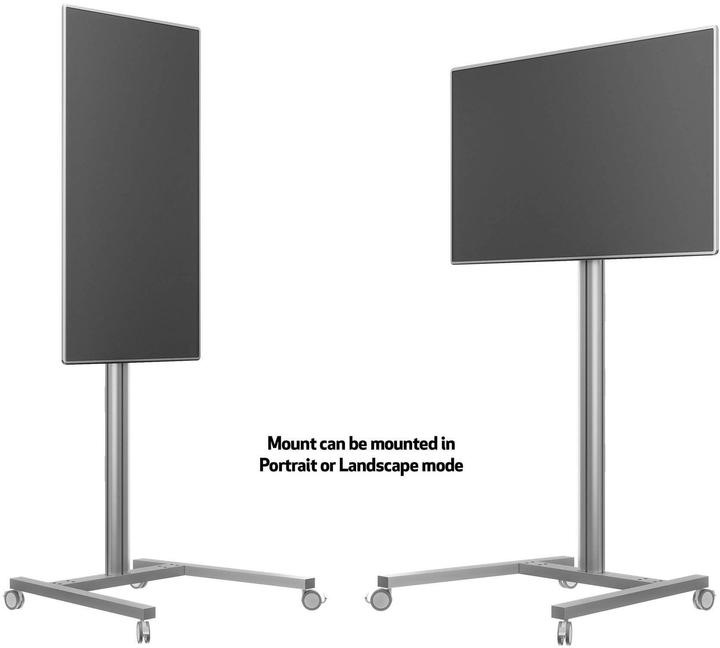 Image du produit Multibrackets Présentoir 180 Single Silver (50 kg, 32" - 63")