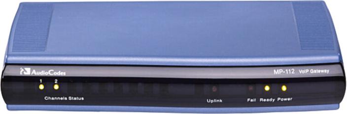 Produktbild Audiocodes MediaPack 112 analog VoIP gateway with 2 FXS ports, includes a signed certificate.
