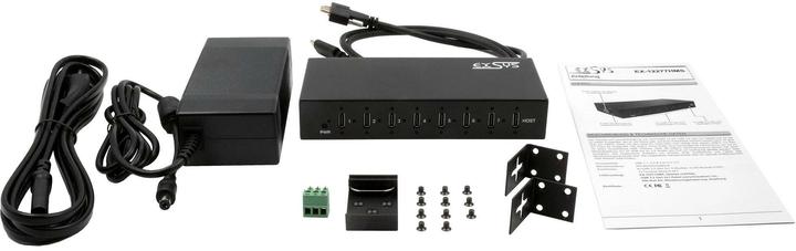 Immagine prodotto Exsys Hub industriale USB 3.2 Gen 2x1 a 7 porte (USB-C, 7 porte)