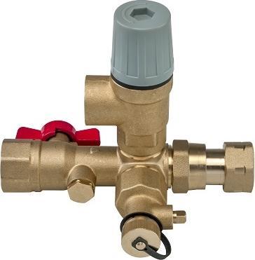 Metro Therm Unité de sécurité 10 ato pour chauffe-eau avec soupape de sécurité, clapet anti-retour