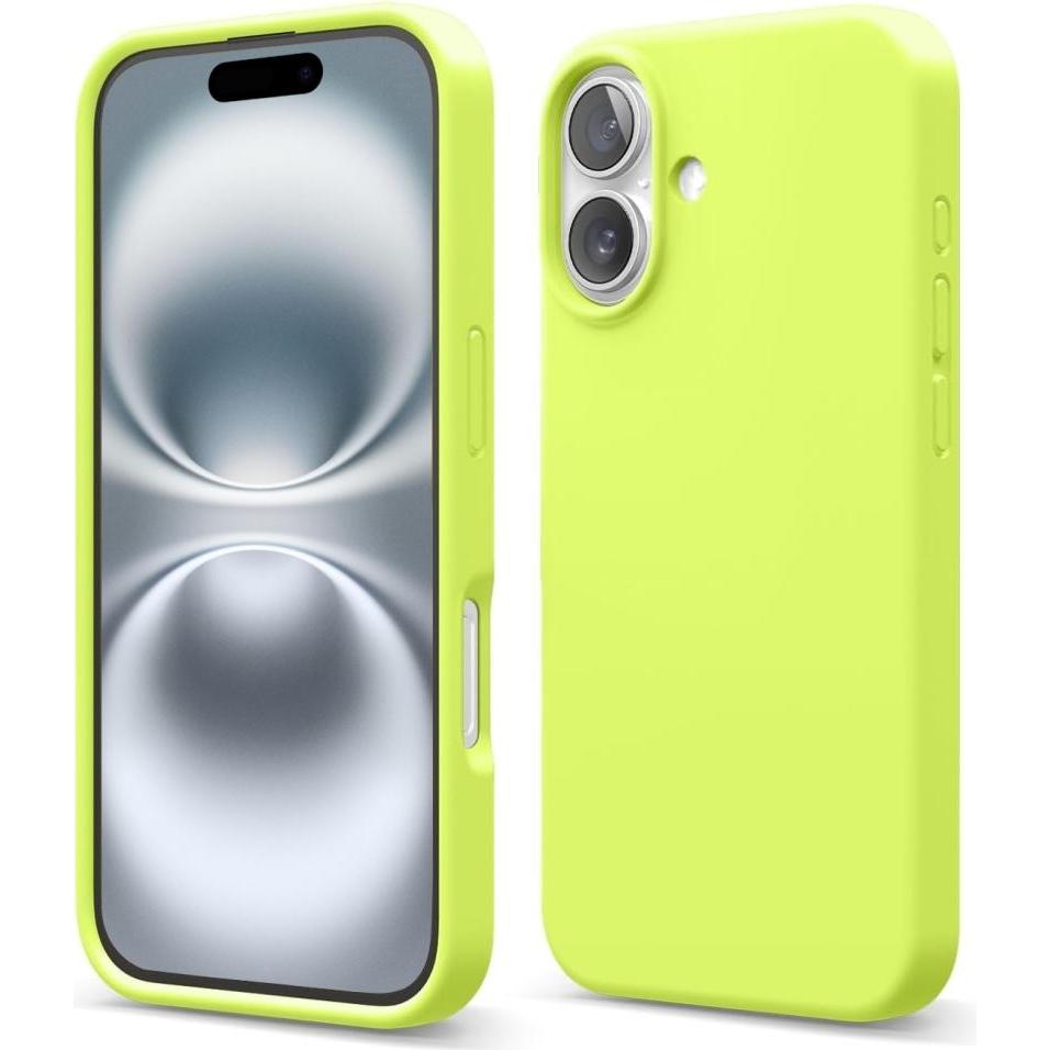 Screenguard Apple iPhone 16 Liquid Silicone Case Hülle (Apple iPhone 16), Smartphone Hülle, Gelb