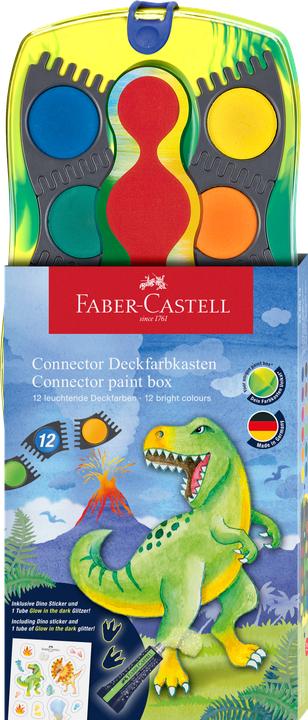 Produktbild Faber-Castell Farbkasten 12ST Connector Dino (Mehrfarbig)