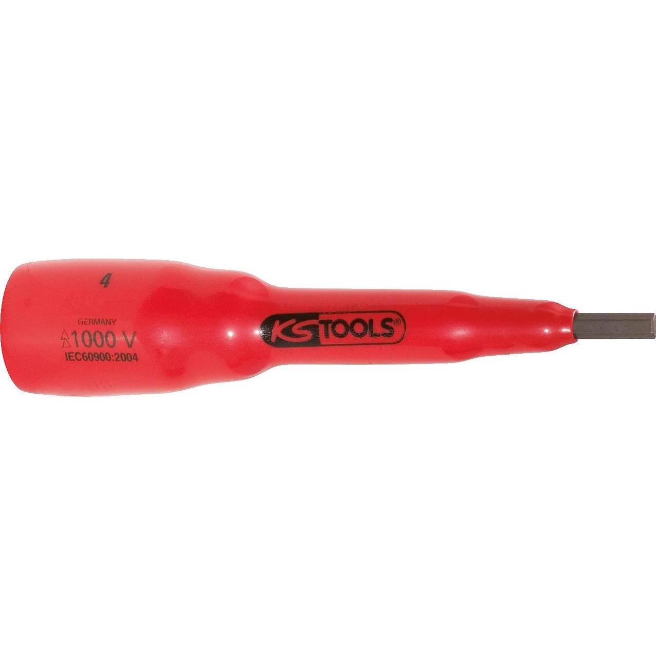 KS Tools, Steckschlüssel + Stecknuss, 3/8" Bit-Stecknuss mit Schutzisolierung (8 mm)
