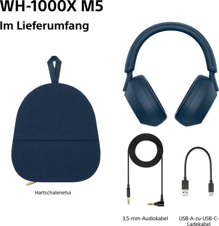 Produktbild Sony WH-1000XM5 (NC, 30 h, Kabellos, Kabelgebunden)