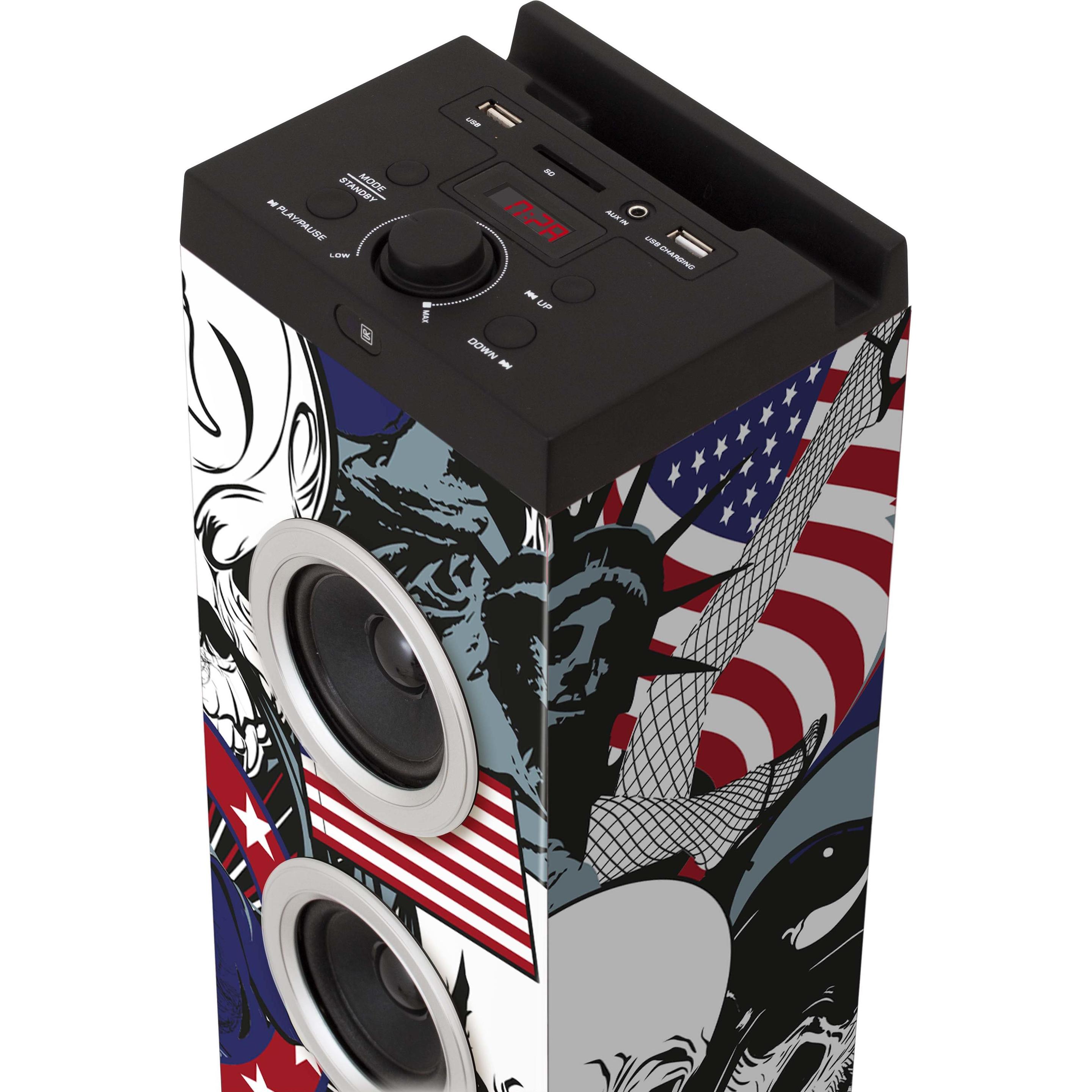 Bigben TW7FREEGUN1 (Bluetooth, 1x 40 W), Impianto stereo, Nero, Bianco, Blu