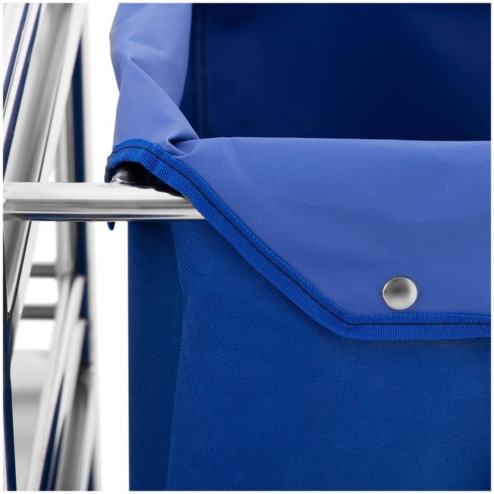 Produktbild Steinberg Etagen-Wagen Wäschewagen mit Rollen Edelstahl 3 Ablagen + Wäschesack 50 kg (50 kg, 3)