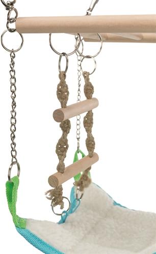 Actual product image Trixie Suspension bridge with rope ladder & hammock 17x22x15cm