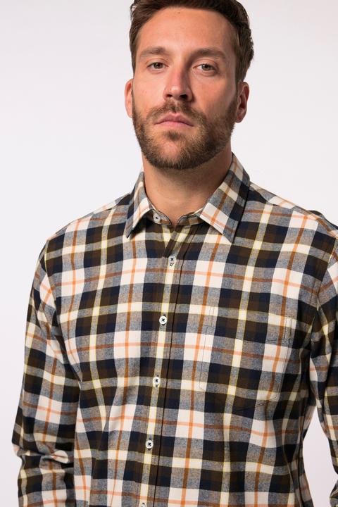 Produktbild JP1880 JP 1880 Karo-Flanellhemd, Langarm, Kentkragen, Modern Fit (3XL)