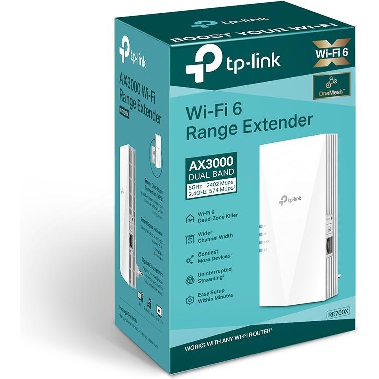 Thumbnail - TP-Link RE700X Wi-Fi 6 WLAN Repeater AX3000 (2402 Mbit/s, 574 Mbit/s), WLAN Repeater