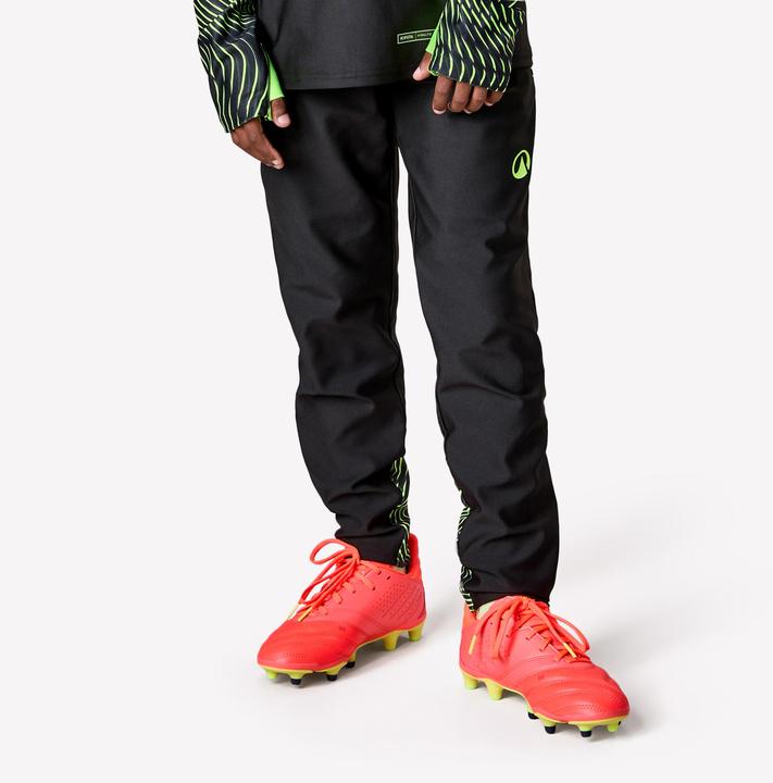 Produktbild Kipsta Kinder Fussball Trainingshose - Viralto Wavy schwarz/gelb (122)