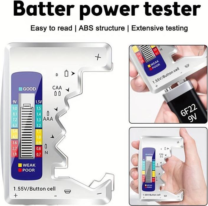 Produktbild PhoneLook Intelligenter universal Batterien Tester mit integrierter LED Anzeige der Batterieladung