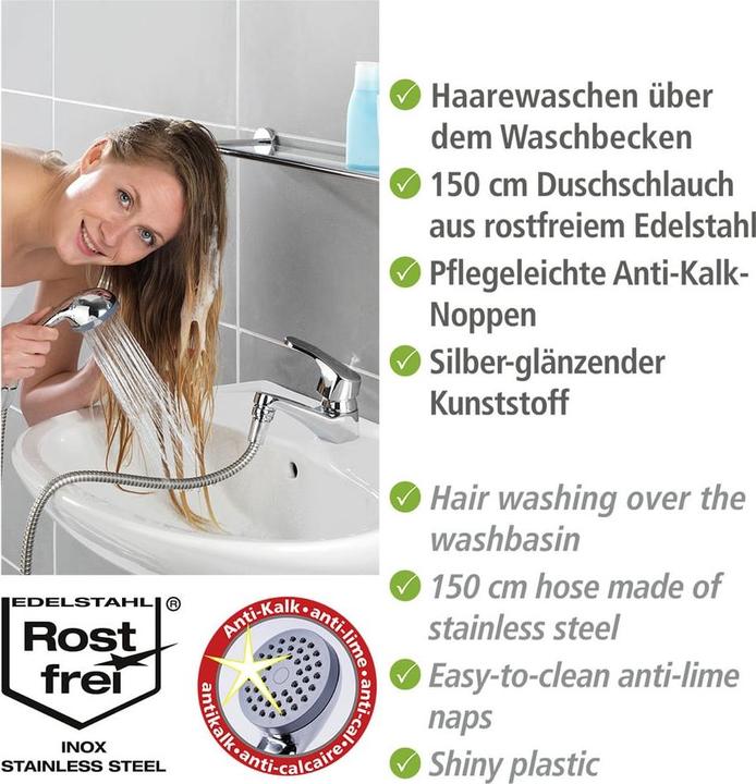 Productafbeelding Wenko Wastafel douche (1 Typen balken)