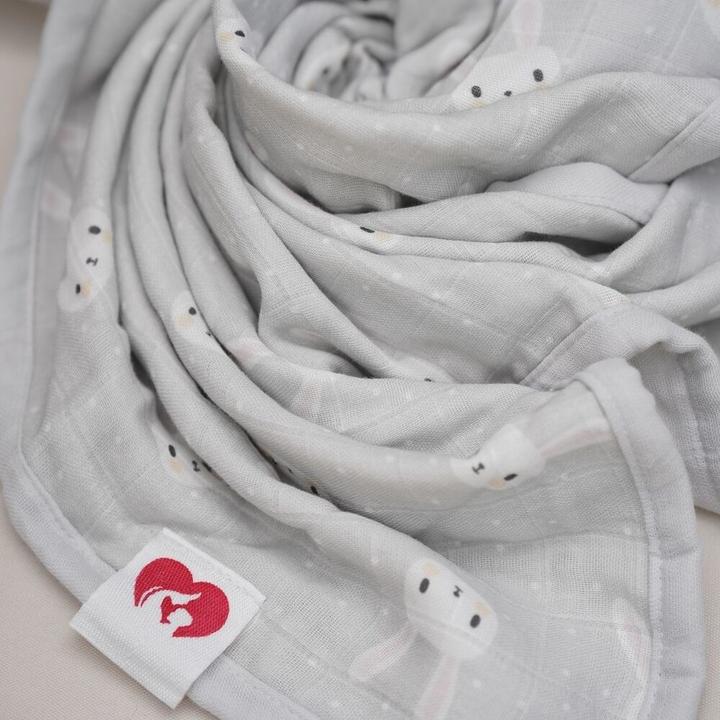 Image du produit Beberotti Couverture d'emmaillotage en mousseline biologique Rabbit 120120 cm (120 cm, 120 cm)