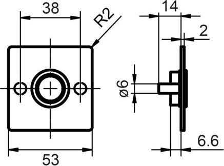 Produktbild Glutz Dr+AMMAvA-cker- und Schl+AMMAvA-sselrosetten Piatto glide 51019/51020 aussen (Türrosette)