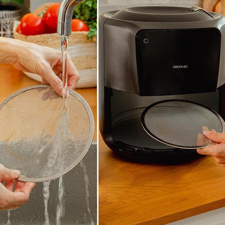 Immagine prodotto Cecotec Friggitrice ad aria senza olio con spruzzo automatico, controllo touchscreen, autopulizia, 8 menu