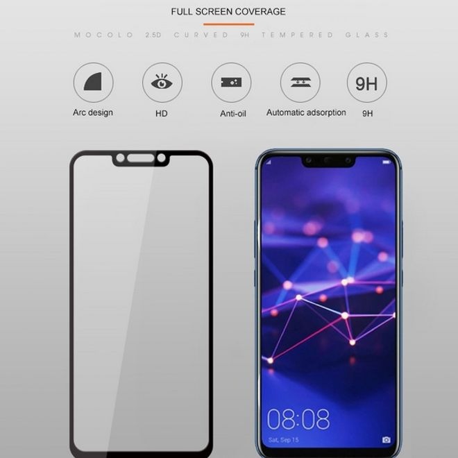 Actual product image Mocolo 2.5D Full Cover Protective Glass Screen Protector (1 Piece, Mate 20 Lite)