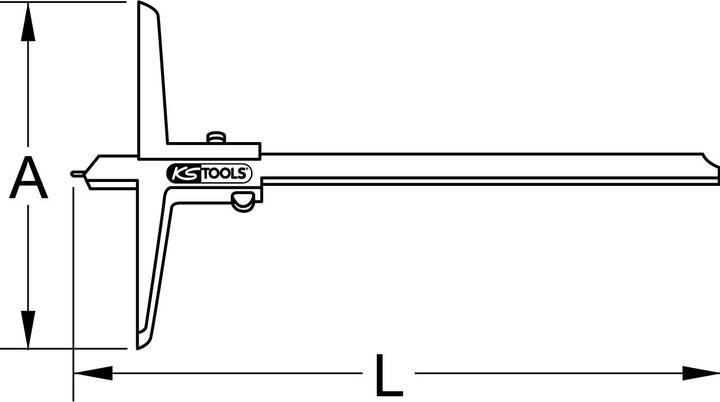 Immagine prodotto KS Tools Calibro di profondità con perno di misurazione (39 cm)