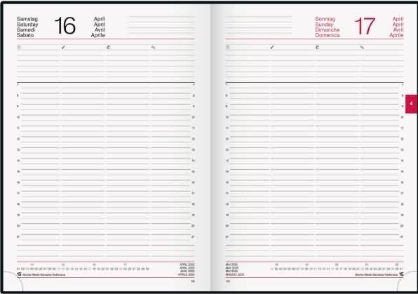 Image du produit Rido Calendrier-livre en similicuir gris (210 x 297 mm, Couverture rigide, Italien, Français, Anglais)