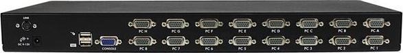 Produktbild StarTech 16 Port 1HE USB VGA KVM Switch mit OSD zur Rack-Montage - 16-fach Rackmount KVM Umschalter - Schwarz
