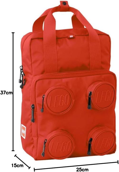 Actual product image LEGO Schoolrugzak 15L 2x2 Brick Bright Red (15 l)
