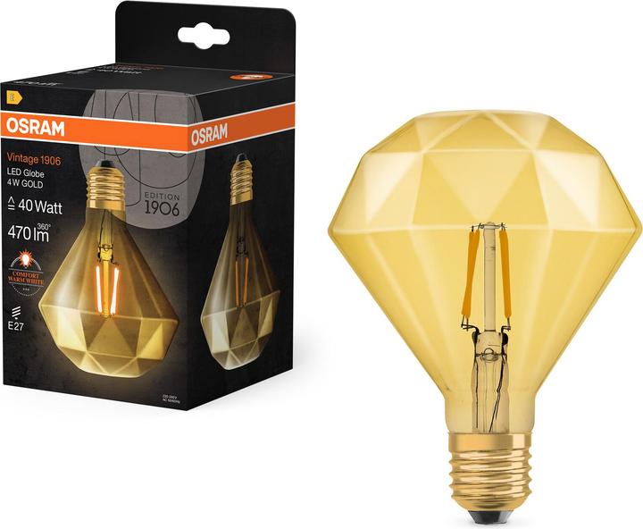 Produktbild Osram Vintage 1906 Led Special Shapes (E27, 4.50 W, 470 lm, 1 x, E)