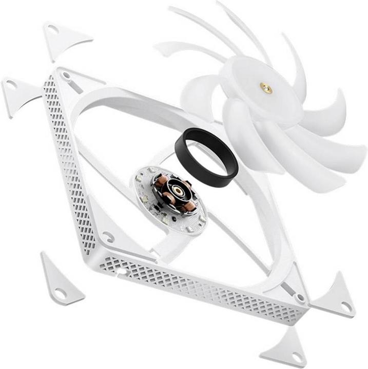 Actual product image Jonsbo HF1415 Slim PWM fan, ARGB, 140mm - white (140 mm)