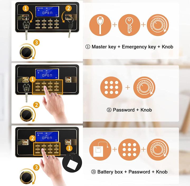 Produktbild Sanfnz 43L Safe Tresor Feuerfest (43 l)