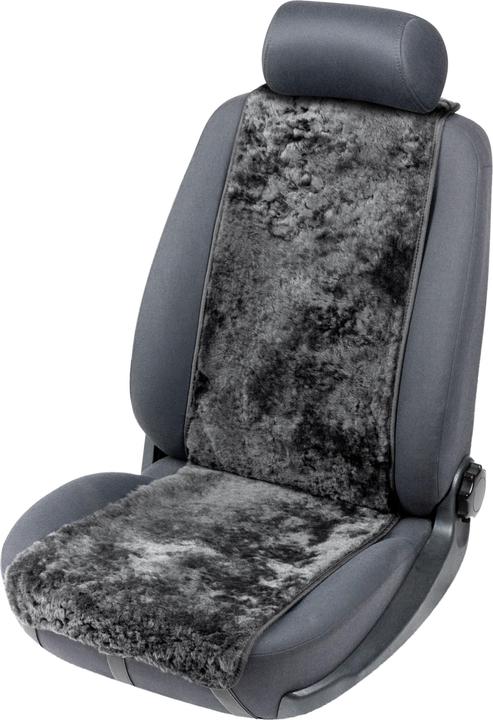 CarComfort Sitzaufleger Cosmo aus Lammfell 12-14 mm Fellhöhe schwarz