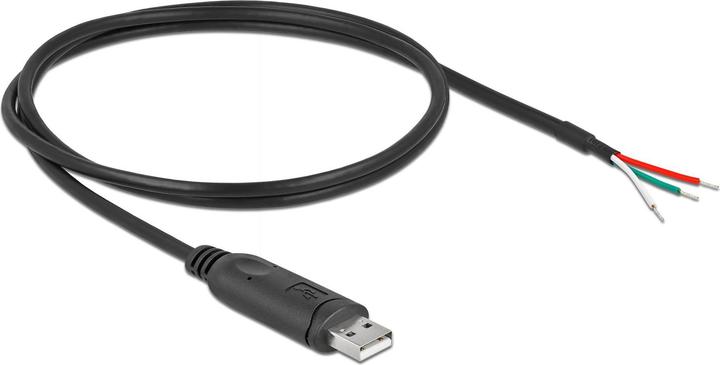 Actual product image Delock Adapter cable USB 2.0 Type-A to serial RS-232 with 3 open cable ends 1 m (1 m, Industrial cables)