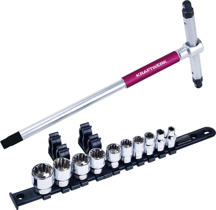 Actual product image Kraftwerk COMBI socket spanner set T-wrench.