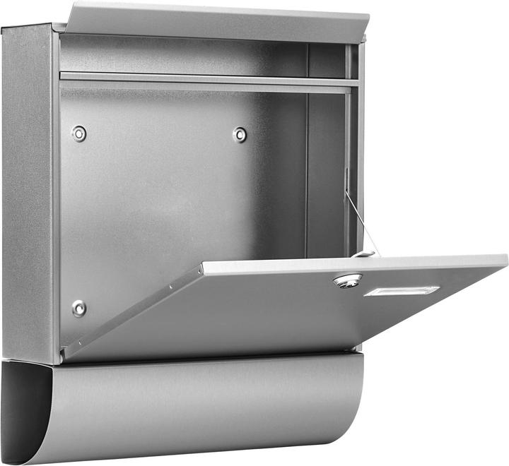 Actual product image Burg Wächter Letter box set stainless steel WxHxD 362/422/100 mm Borkum 38770 NI with flap newspaper box Ö