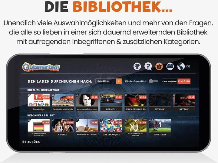 Produktbild Cartamundi Outsmarted!: The Live Family Quiz (Deutsch)