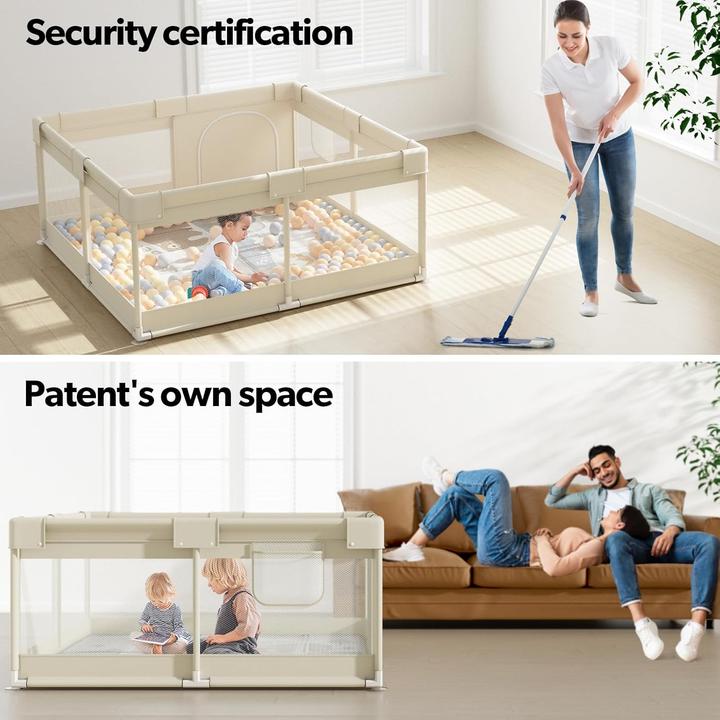 Immagine prodotto Fodoss Laufgitter mit Matte (120 cm, 120 cm)