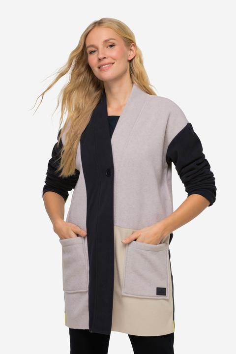 Produktbild Laurasøn Jacke, Fleece, Colorblocking, Kelchkragen, Langarm, OEKO-TEX (L)