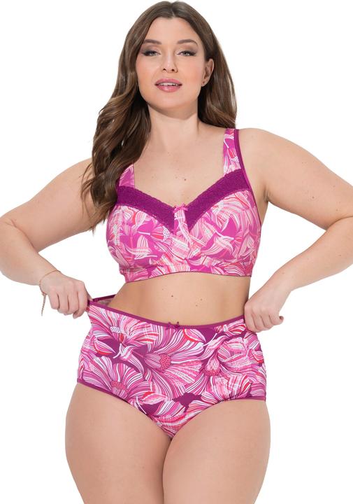 Produktbild Ulla Popken Maxislips, 3er-Pack, florales Muster/einfarbig (50, 52, 5er Pack)
