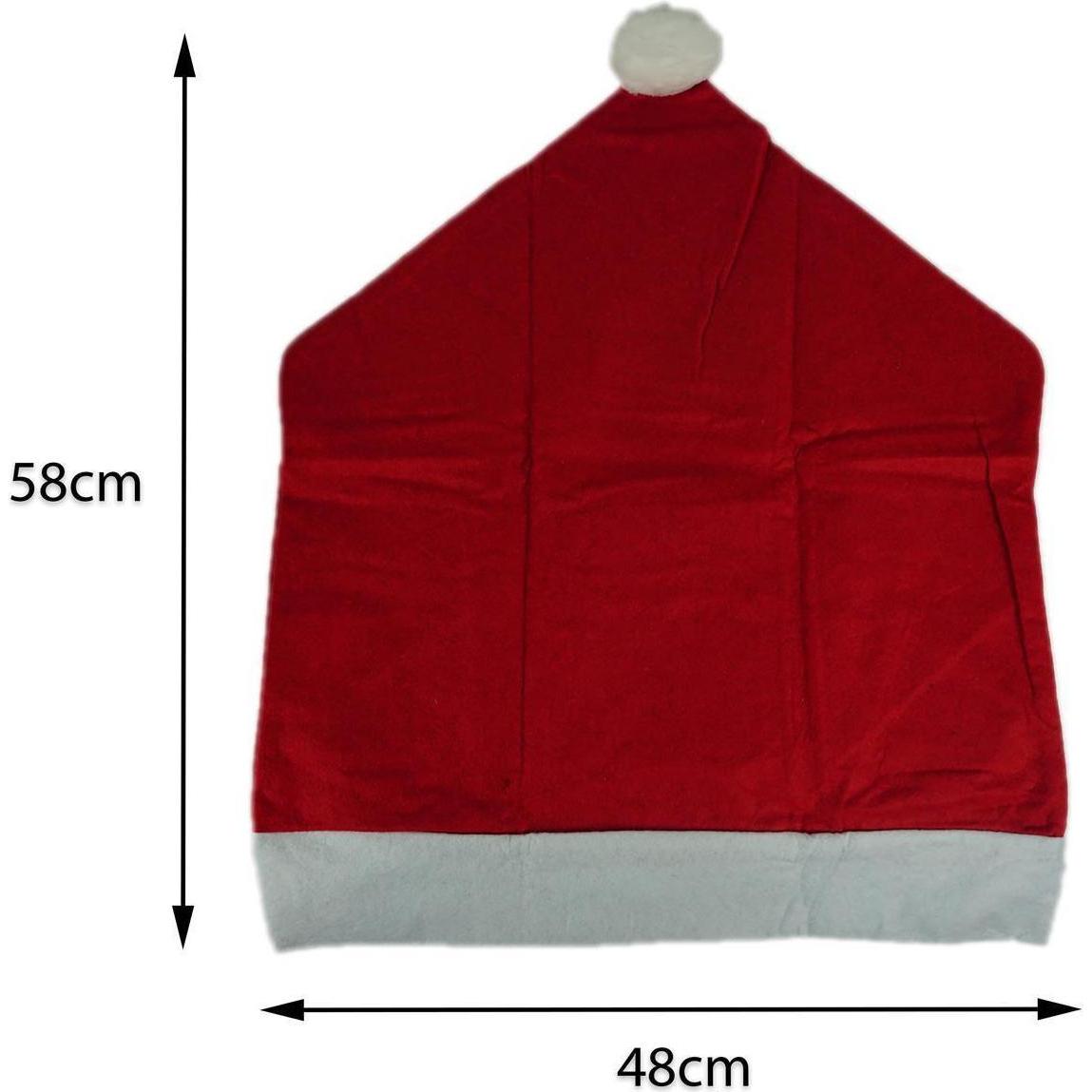 Thumbnail - Novaliv, Stühle, Weihnachten Stuhlhussen 6er Set I Rot I Nikolausmütze I Stuhlbezüge Esszimmer Weihnachtsdeko